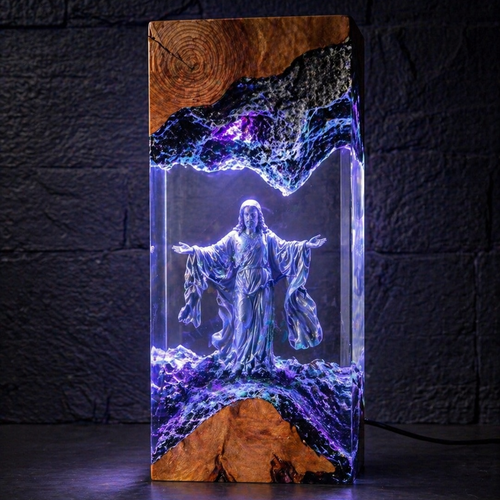 Divine Christ Resin Lamp