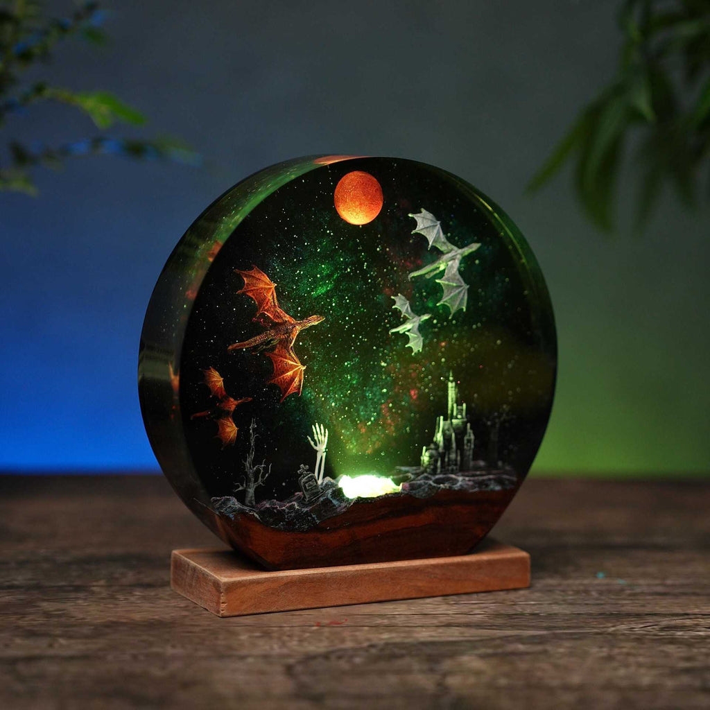 Dragon Ascension Resin Lamp