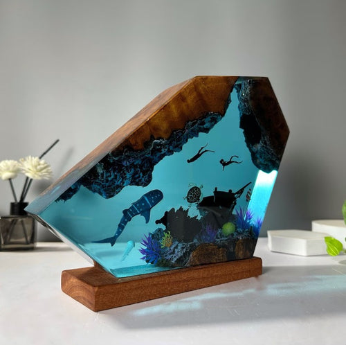 Celestial Ocean Resin Lamp