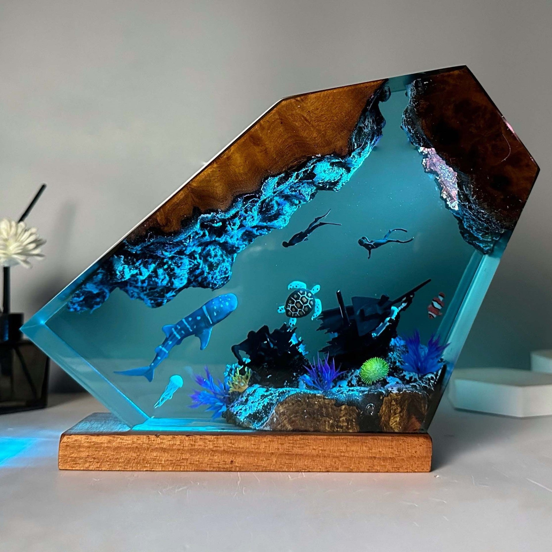 Celestial Ocean Resin Lamp