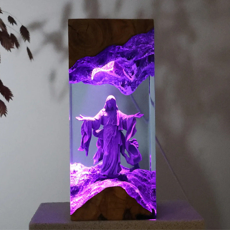 Divine Christ Resin Lamp
