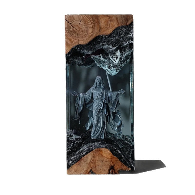 Divine Christ Resin Lamp