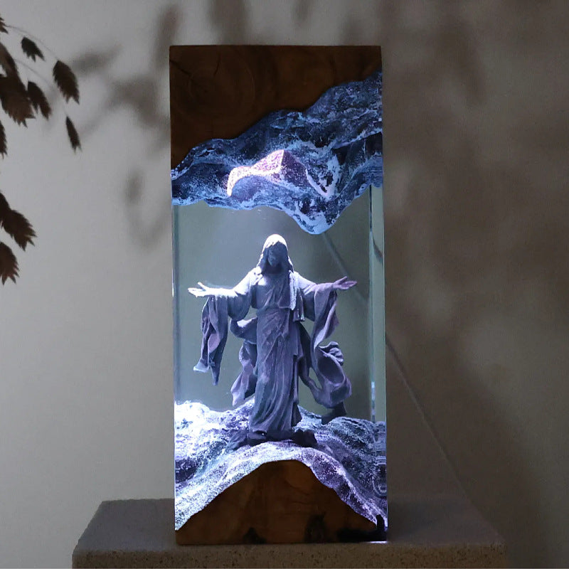 Divine Christ Resin Lamp