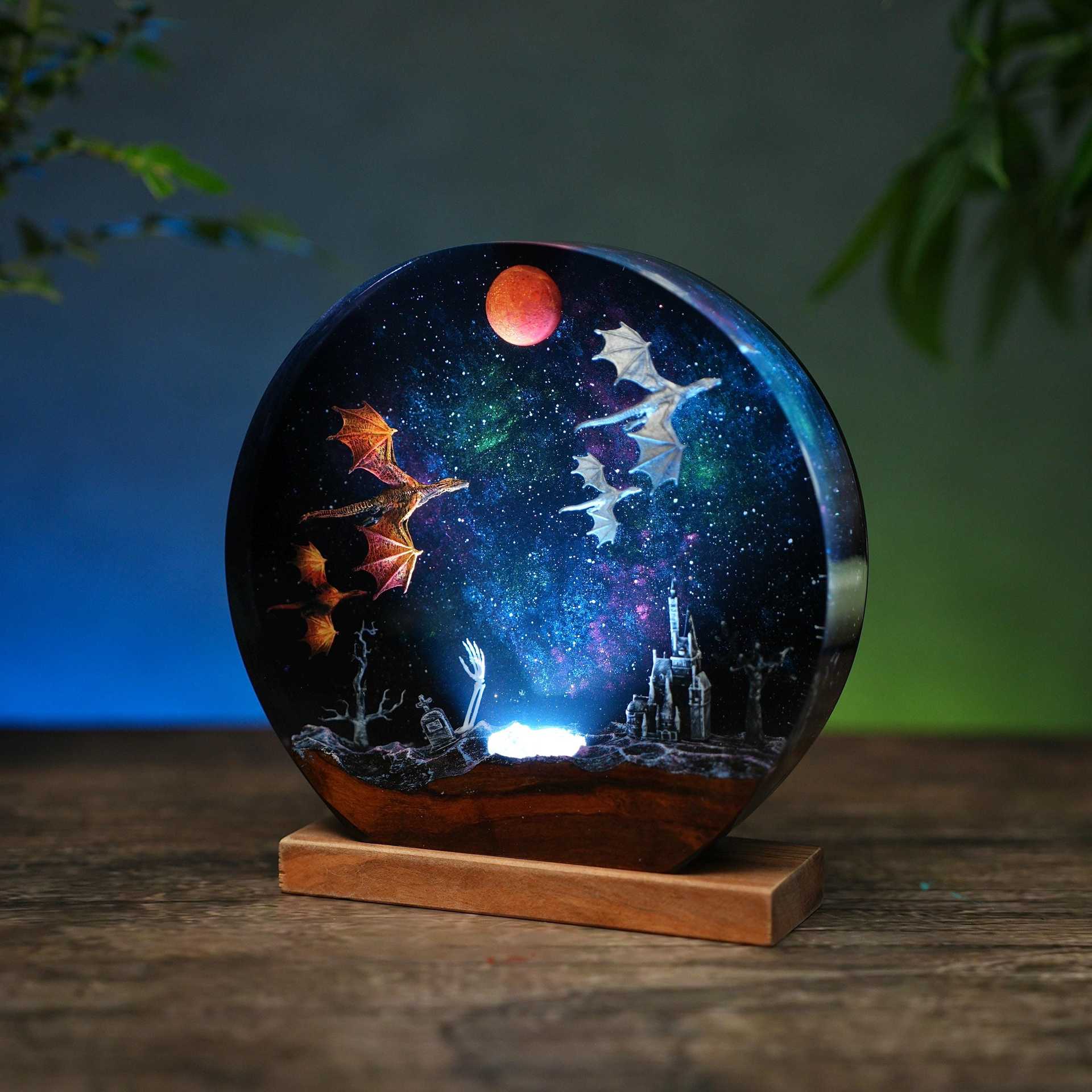 Dragon Ascension Resin Lamp