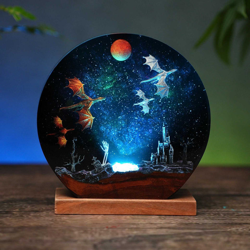 Dragon Ascension Resin Lamp